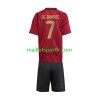 Maillot de Foot Belgique De Bruyne 7 Enfant Domicile UEFA Euro 2024